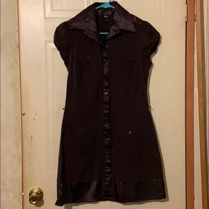 Brown button up dress